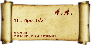 Alt Apolló névjegykártya